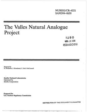 The Valles natural analogue project