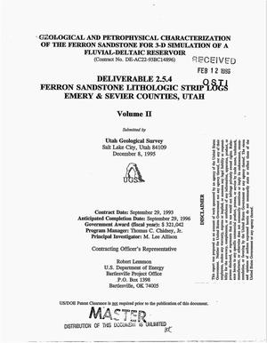 Geological and petrophysical characterization of the Ferron Sandstone for 3-D simulation of a fluvial-deltaic reservoir. Deliverable 2.5.4 Ferron sandstone lithologic strip logs, Emergy & Sevier Counties, Utah, Volume II