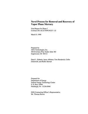 Novel Process for Removal and Recovery of Vapor Phase Mercury