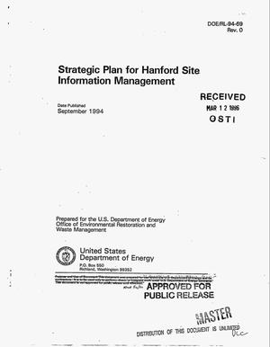 Strategic plan for Hanford site information management