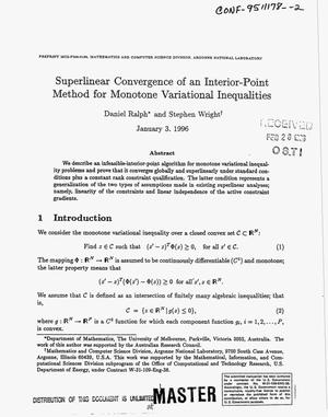Superlinear convergence of an interior-point method for monotone variational inequalities