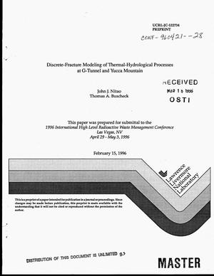 Discrete-fracture modeling of thermal-hydrological processes at G- tunnel and Yucca Mountain