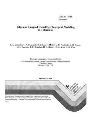 Edge and coupled core/edge transport modeling in tokamak