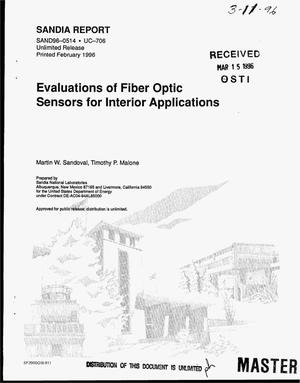 Evaluations of fiber optic sensors for interior applications