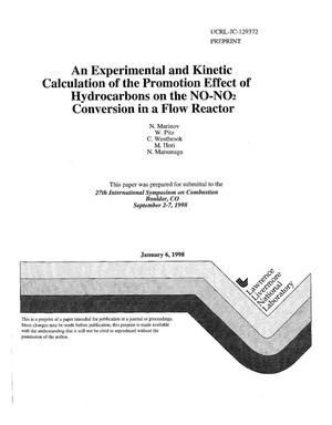 An Experimental and Kinetic Calculation of the Promotion Effect of Hydrocarbons on the NO-NO<sup>2</sup> Conversion in a Flow Reacto