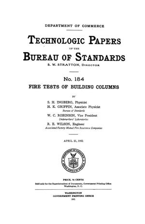 Fire Tests of Building Columns