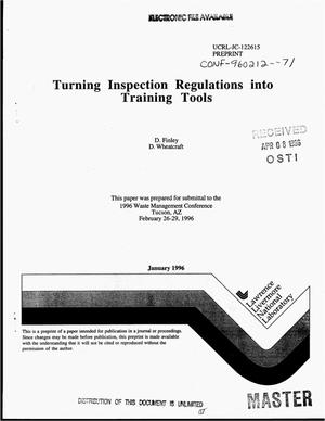 Turning inspection regulations into training tools