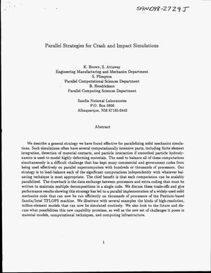 Parallel Strategies for Crash and Impact Simulations