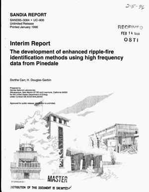 Primary view of object titled 'The development of enhanced ripple-fire identification methods using high frequency data from Pinedale'.