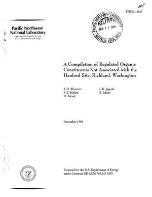 A Compilation of Regulated Organic Constituents Not Associated with the Hanford Site, Richland, Washington