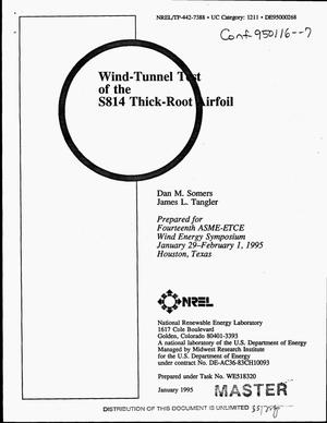 Wind-tunnel test of the S814 thick root airfoil