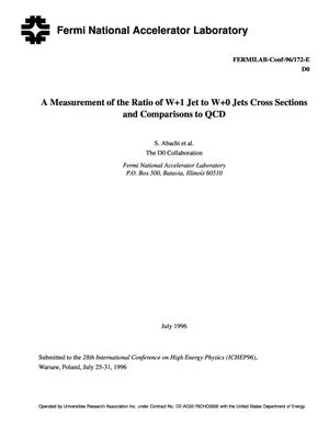 A measurement of the ratio of W + 1 jet to W + 0 jets cross sections and comparisons to QCD