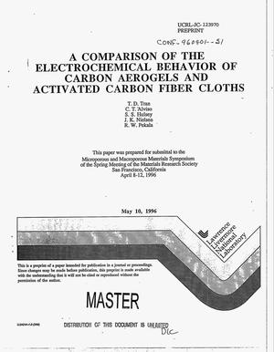 A Comparison of the Electrochemical Behavior of Carbon Aerogels and Activated Carbon Fiber Cloths