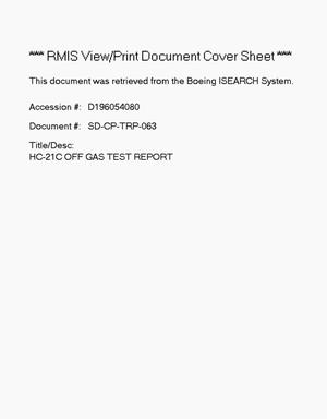 HC-21C off-gas test report