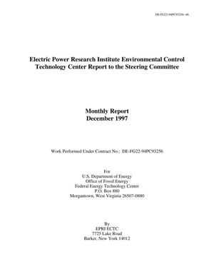 Electrical Power Research Institute Environmental Control Technology Center Report to the Steering Committee
