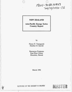 New Zealand Asia-Pacific energy series country report