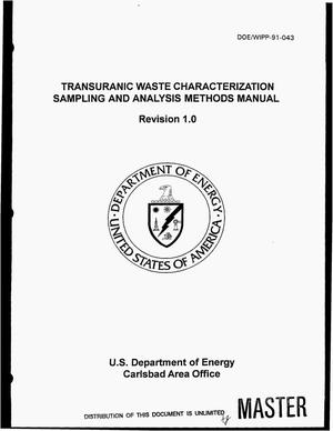 Transuranic waste characterization sampling and analysis methods manual. Revision 1