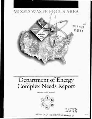 Mixed Waste Focus Area: Department of Energy complex needs report