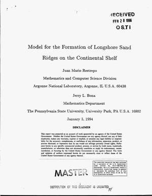 Model for the formation of longshore sand ridges on the continental shelf