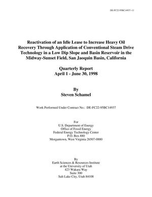 Reactivation of an Idle Lease to Increase Heavy Oil Recovery Through Application of Conventional Steam Drive Technology in a Low Dip Slope and Basin Reservoir in the Midway-Sunset Field, San Jaoquin Basin, California