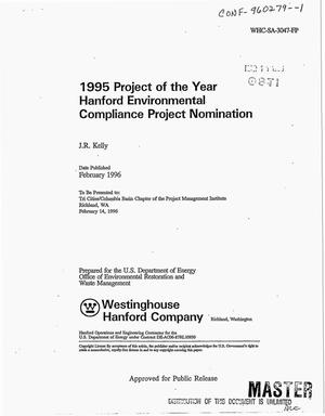 1995 project of the year Hanford Environmental compliance project nomination