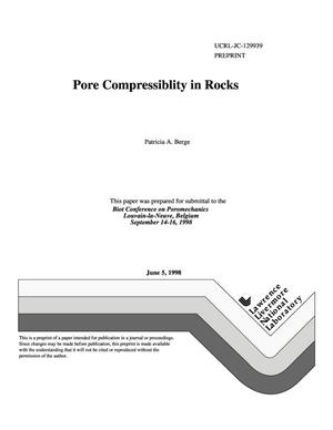 Pore compressibility in rocks