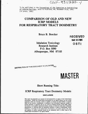 Comparison of old and new ICRP models for respiratory tract dosimetry