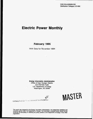 Electric power monthly: February 1995, with data for November 1994