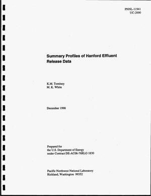 Summary Profiles of Hanford Effluent Release Data
