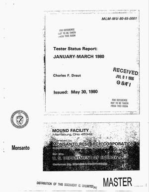 Tester status report - January 1980--March 1980
