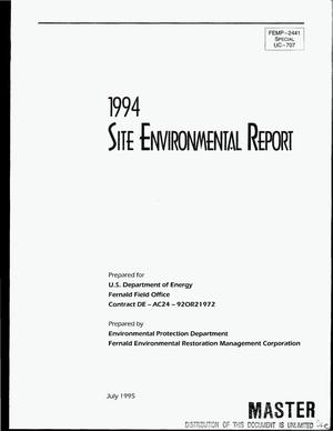 1994 Site environmental report