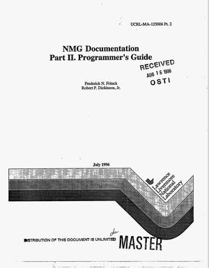 NMG documentation. Part II. Programmer`s guide