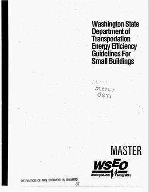 Washington State Department of Transportation Energy Efficiency Guidelines for Small Buildings