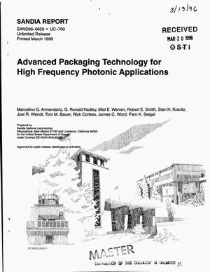 Advanced packaging technology for high frequency photonic applications