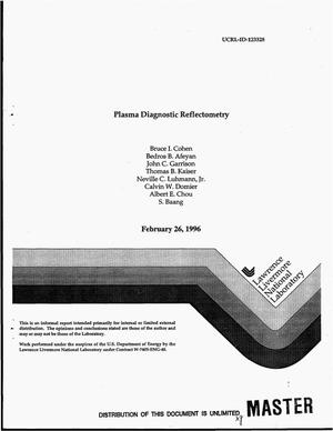 Plasma diagnostic reflectometry