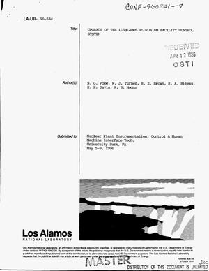 Upgrade of the Los Alamos Plutonium Facility control system
