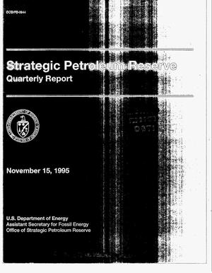 Strategic Petroleum Reserve quarterly report