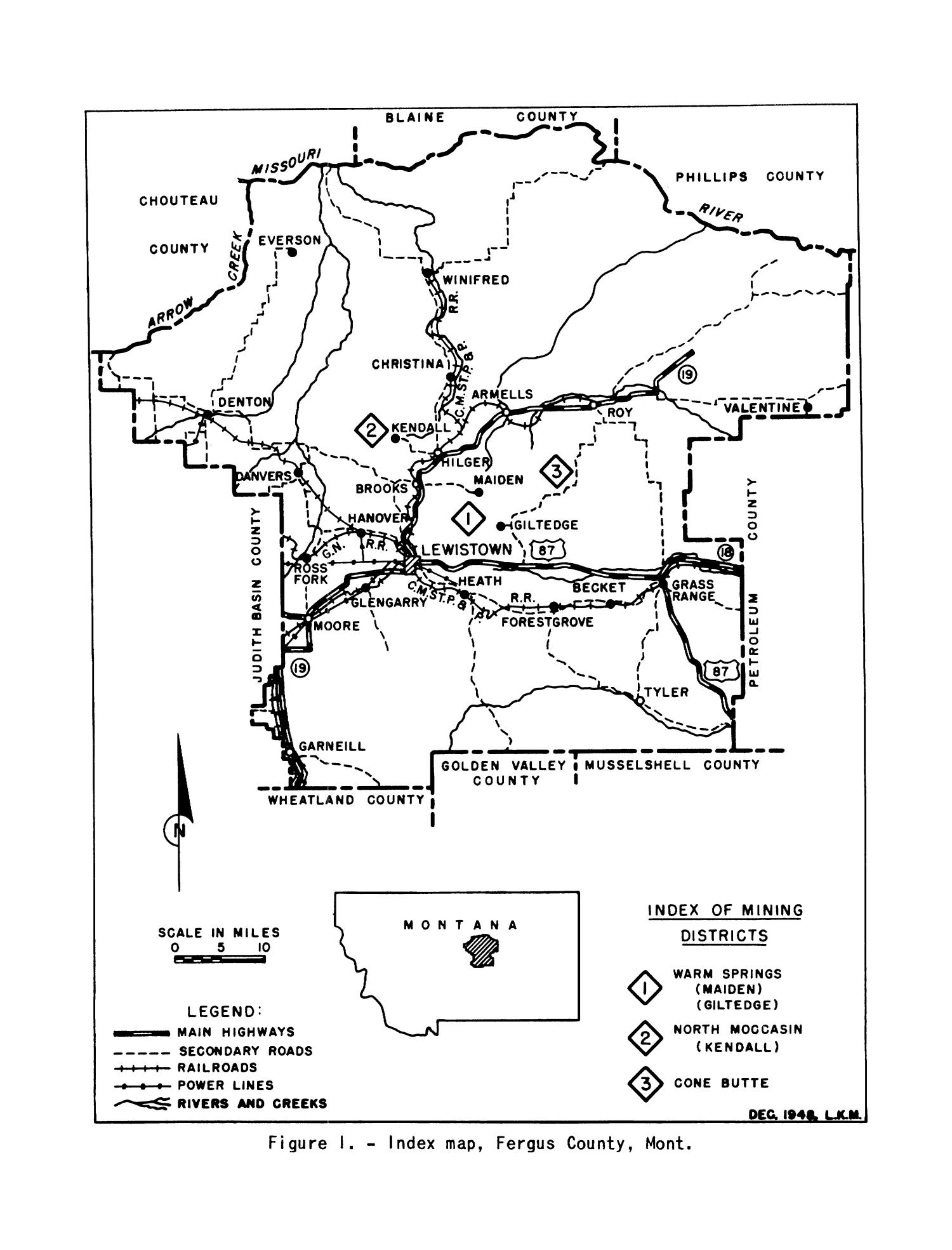 Mines and Mineral Deposits (Except Fuels) Fergus County, Montana
                                                
                                                    None
                                                