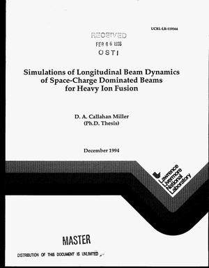 Simulations of longitudinal beam dynamics of space-charge dominated beams for heavy ion fusion