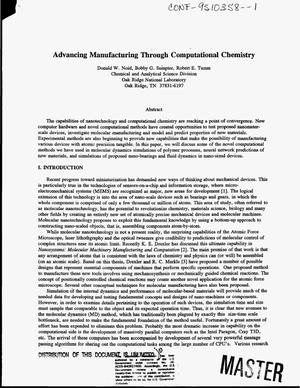 Advancing manufacturing through computational chemistry