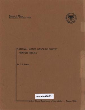 National Motor-Gasoline Survey: Winter 1955-56