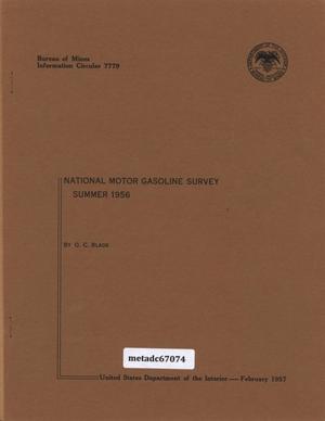 National Motor-Gasoline Survey: Summer 1956
