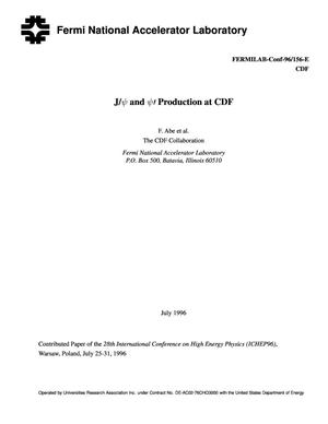 J/{psi} and {psi}{prime} production at CDF