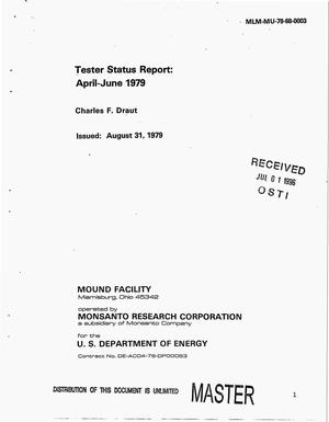 Tester status report: April-June 1979