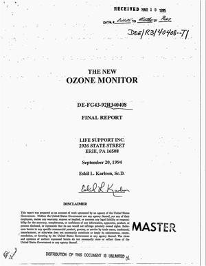 The new ozone monitor. Final report