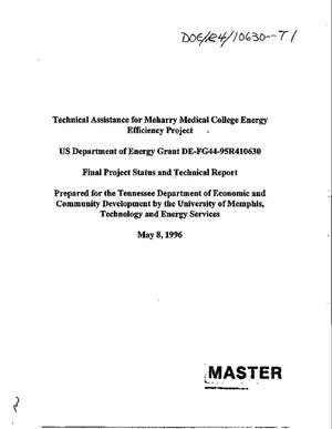 Technical assistance for Meharry Medical College Energy Efficiency Project. Final project status and technical report