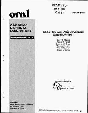 Traffic flow wide-area surveillance system definition