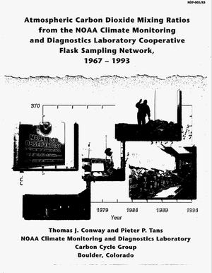 Atmospheric carbon diooxide mixing ratios from the NOAA Climate Monitoring and Diagnostics Laboratory cooperative flask sampling network, 1967-1993
