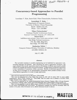 Concurrency-based approaches to parallel programming