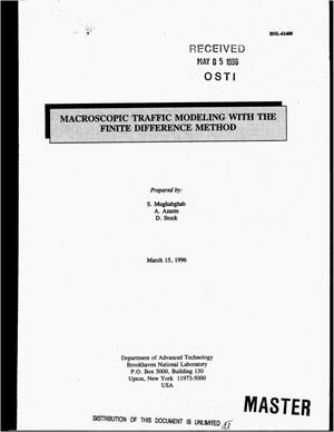 Macroscopic traffic modeling with the finite difference method